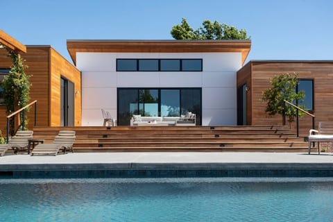 Heated pool with huge patio and deck area for year-round enjoyment.