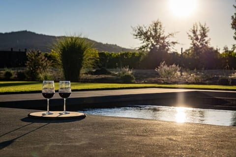 Enjoy a glass of local wine in the hot tub watching the sunset over Sonoma Valley.