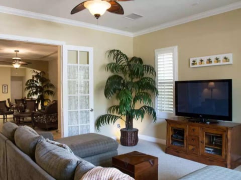 Living Room with 55" HDTV