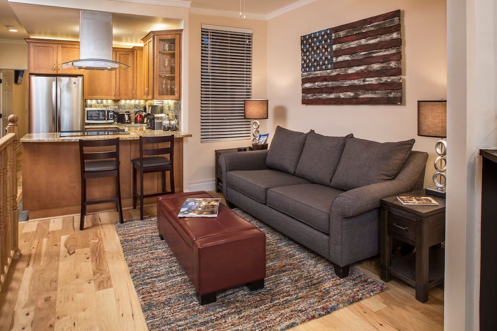 Comfortable living area with all new furnishings and a large LCD satellite TV Comfortable living area with all new furnishings and a large LCD satellite TV - Historic Home Next to Capitol, Walk to Everything! - Washington