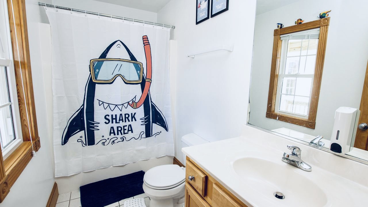 Ocean themed bathroom