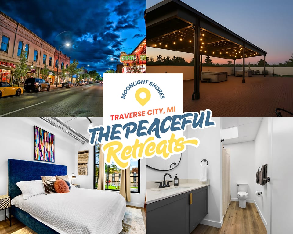Stay close to everything, from wineries to the vibrant energy of Front Street then retreat to your brand-new condo, where two king bedrooms and rooftop hot tubs await.