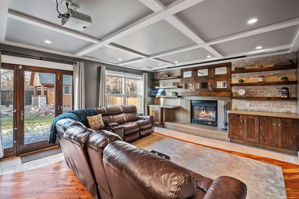 Sink into your comfy recliners, enjoy the warm ambiance while making meaningful conversations close to the fireplace, and feel right at home.