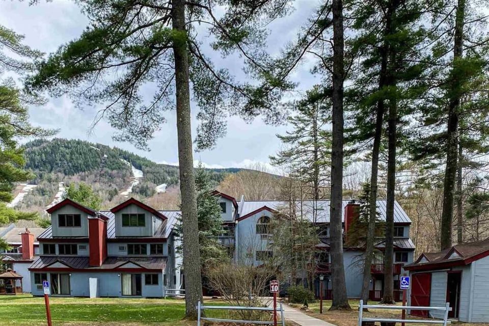 Our Condo Building with Attitash Mountain in the Background