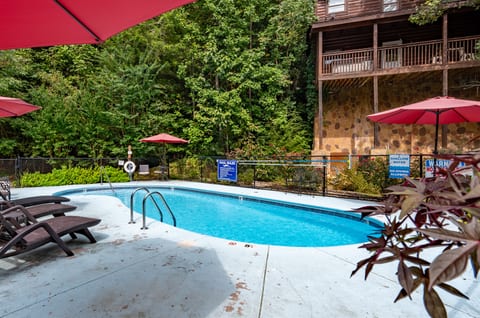 Resort pool walkable from cabin. Open May-Sept