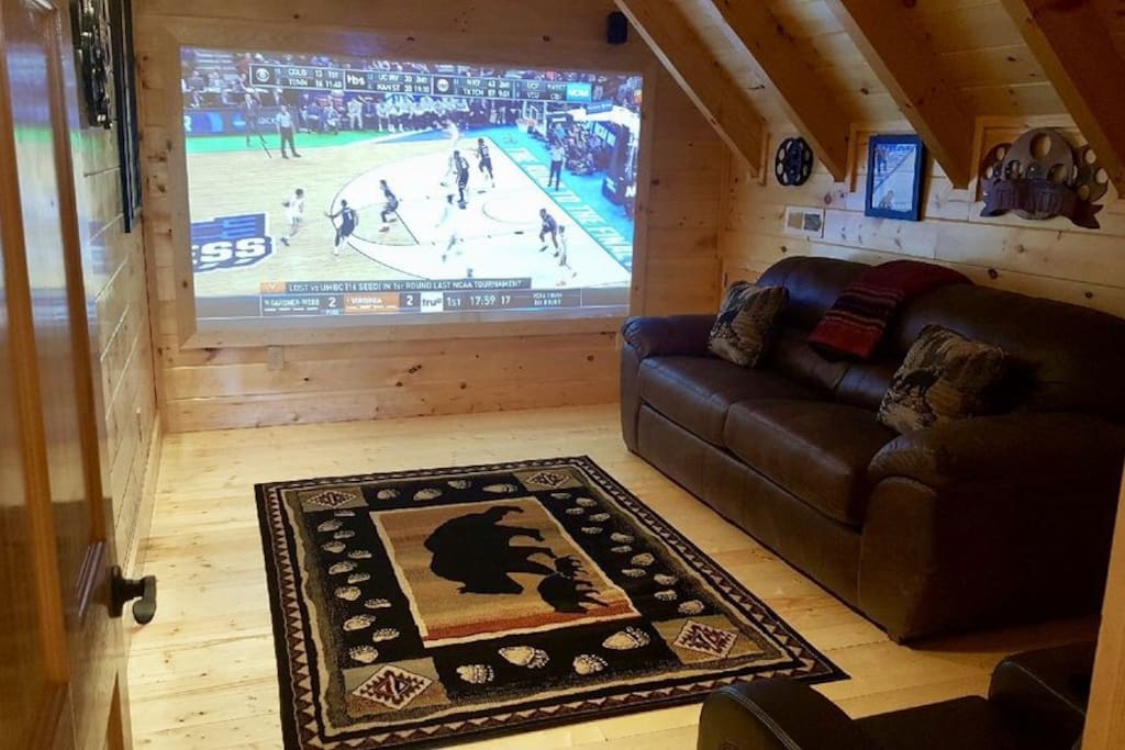 Theater Room with Projection Screen