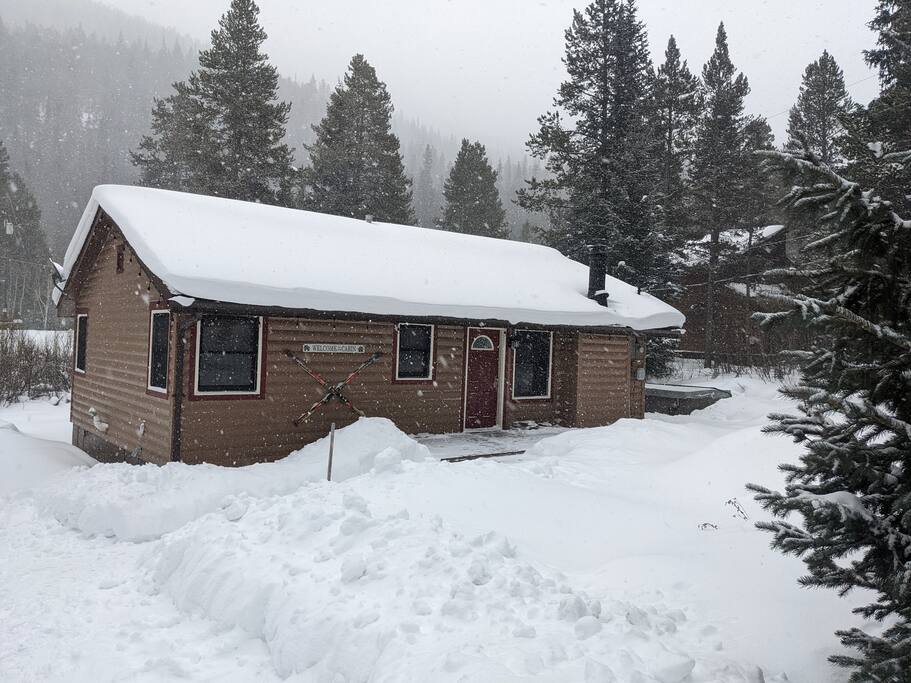 A snowy day at the cabin - Dreamy*Blue River Cabin*Sauna*Hot tub*7mn to Breck - Blue River