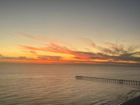 Beautiful sunsets viewed from oversized balcony