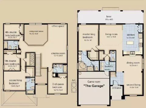 Floor plan of the entire Villa