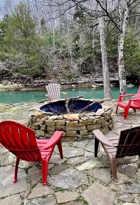 Riverside firepit on the Wolf River Byrdstown, Tennessee