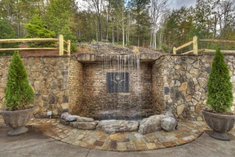 The Lodge at Deer Crest waterfall