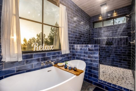 Sunset view from the master bathroom
