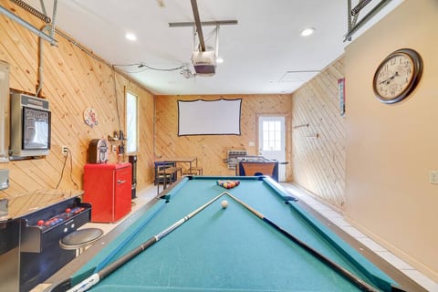 Get your GAME ON with Pool Table, Foosball, and Arcade Table.