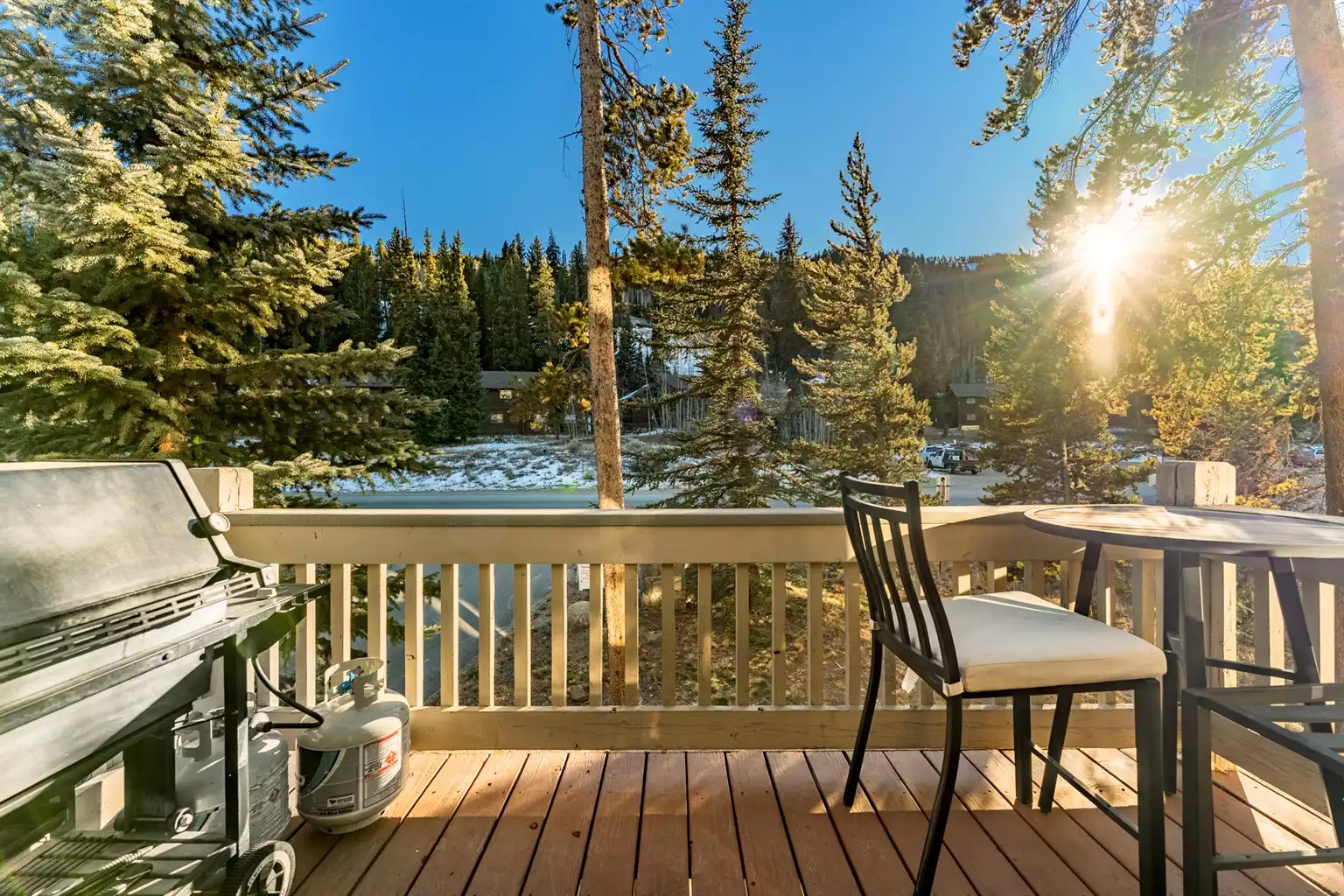 Balcony Deck with slope side views