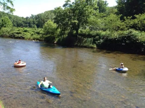 Guests enjoying the North Toe River