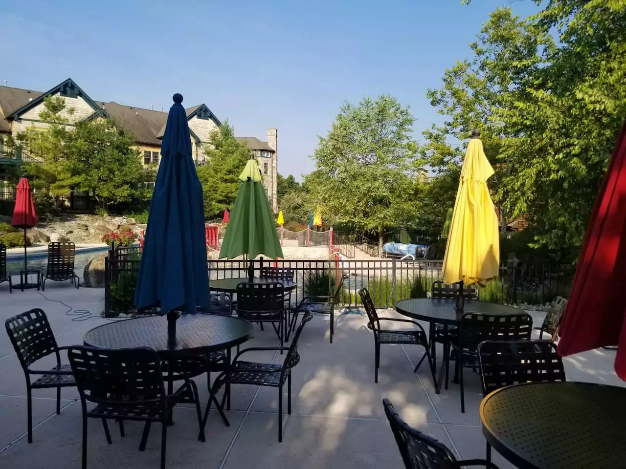 A pool and hot tub open in the summer months