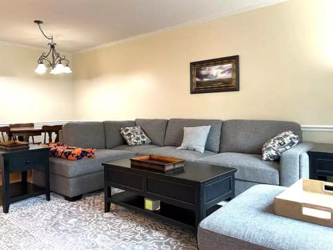 Enjoy our comfortable sectional sofa in the living room.
