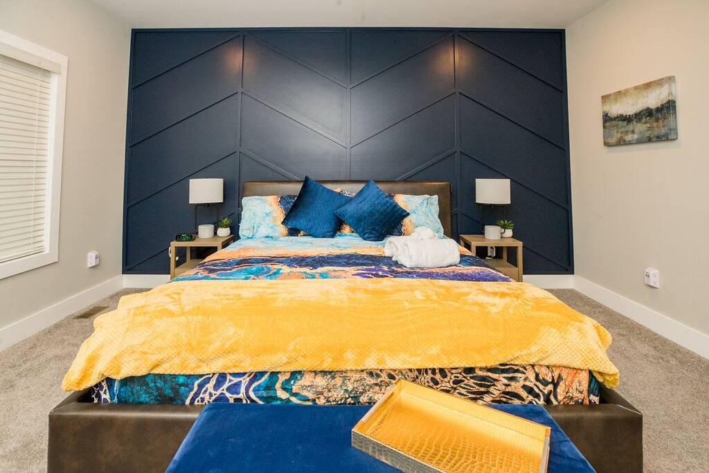 Slumber in Style: Retreat to our Master Bedroom, Graced by the Majesty of a California King Bed. Slumber in Style: Retreat to our Master Bedroom, Graced by the Majesty of a California King Bed. - Season 4 Escape - McGaheysville