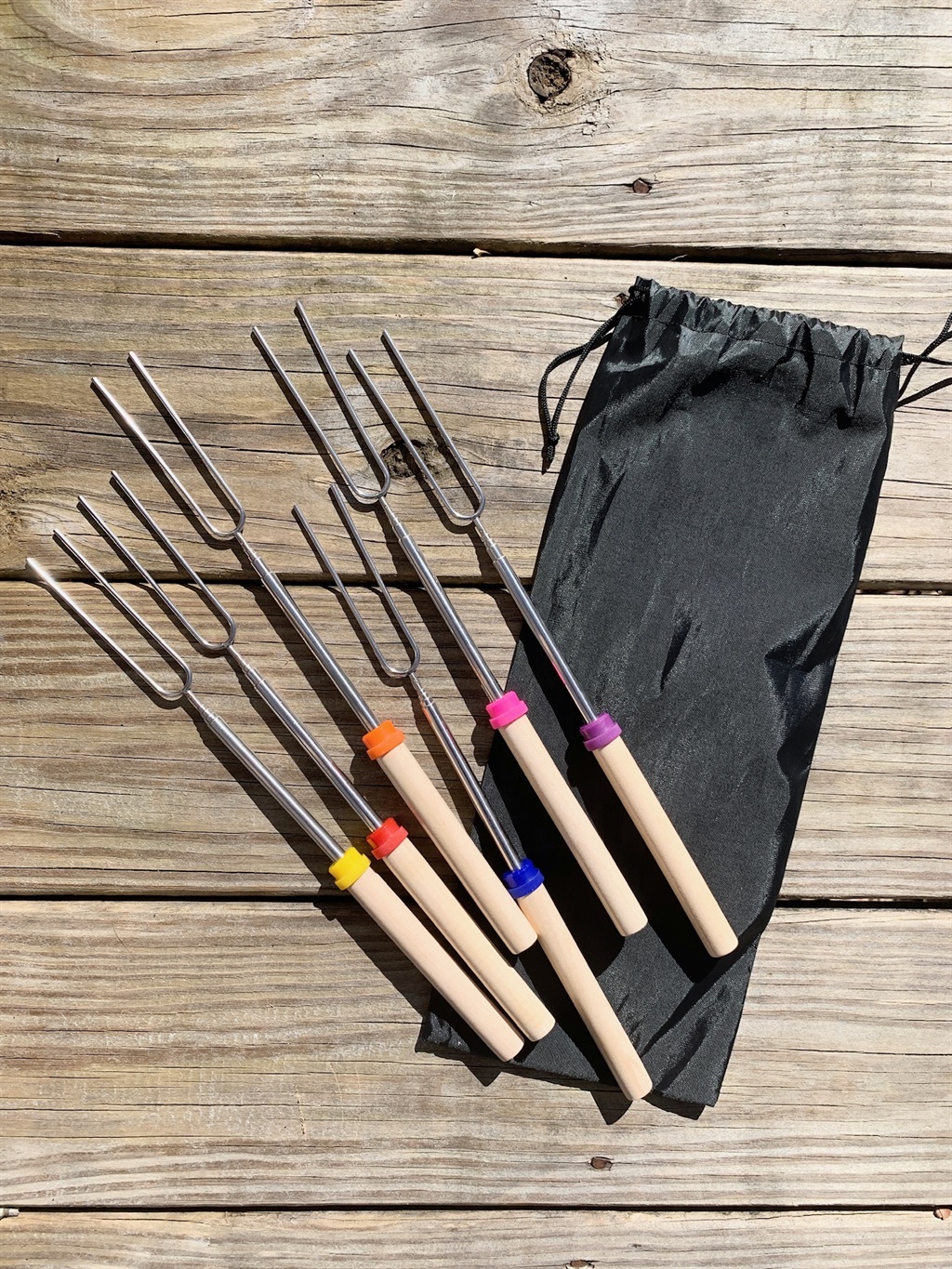 Extendable marshmallow roasters in kitchen drawer for S'more memories :) - The Otter Box Cabin - Fort Payne