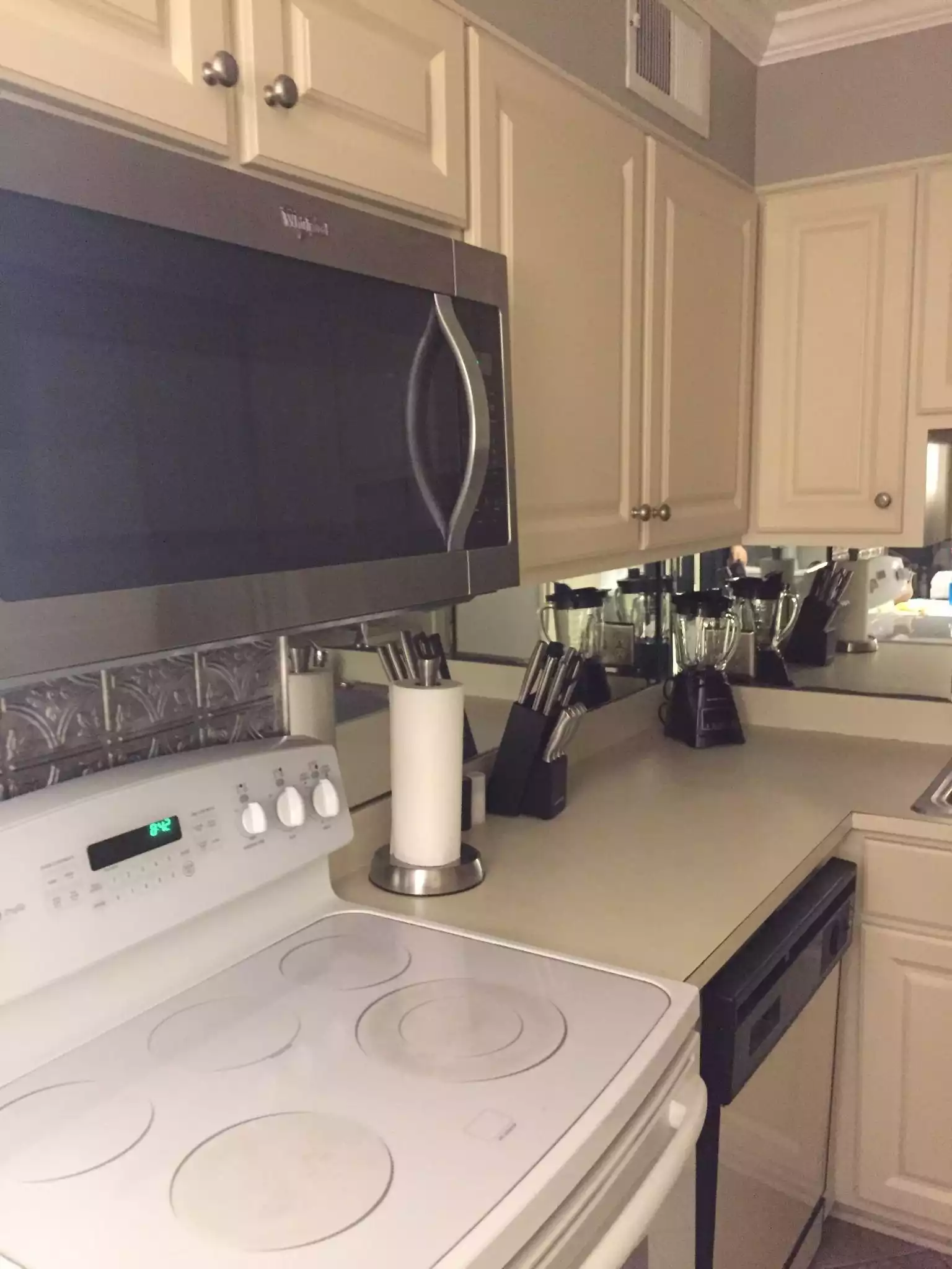 Kitchen has full size appliances, blender, hand mixer, toaster, coffee maker and dishware. - Oceanfront in Panama City Beach, FL- The Gem - Panama City Beach