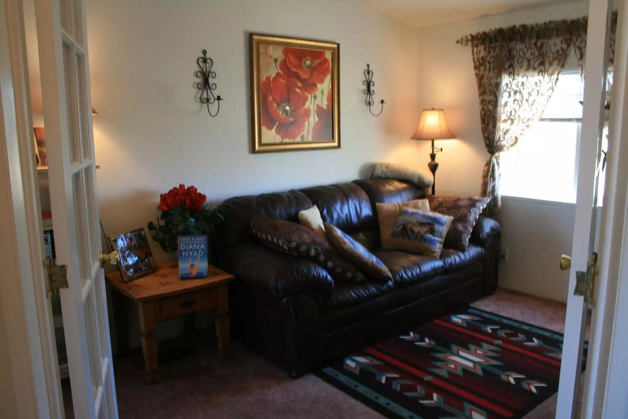 Den with CD Player and music library. Leather couch and tons of books to curl up and enjoy. - $695WK Amazing 25AC Birding Ranch Vacation Rental  - Pearce