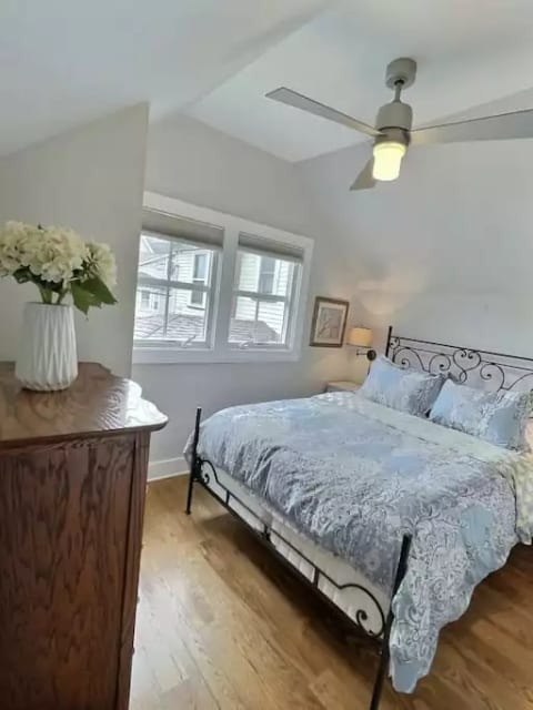 Charles. P. Rogers iron bed in master bedroom