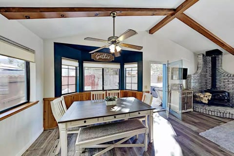 Nice view of the backyard from the dining area.