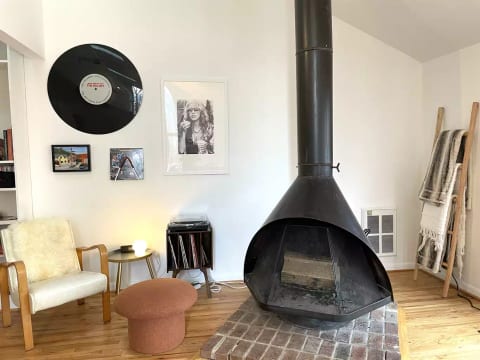Gather around the original 1973 fireplace and listen to records -- bring your own, or check out my small (but growing) collection.