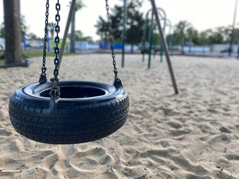 Old fashion tire swings
