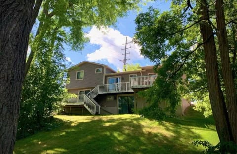 View of house from river's edge