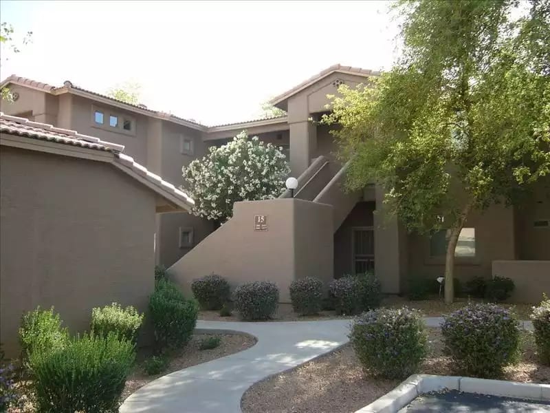 Front entrance to the second floor condo.