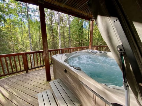 Hot tub - Relax in the hot tub after a long day taking in the magnificence of Alaska.