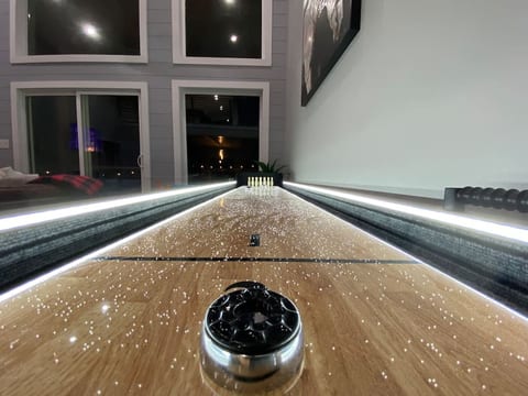 Light-up shuffleboard for a little friendly competition.