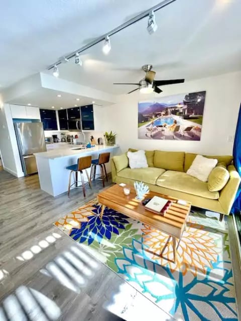 Living room and kitchen