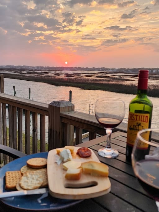View from your deck at sunset