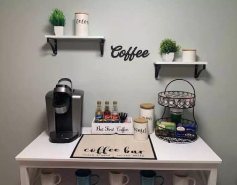 Coffee, tea, and cocoa for you to enjoy!