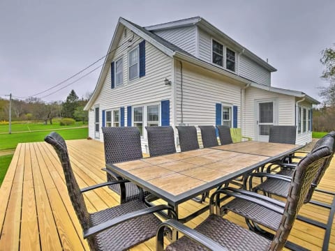 Large water view deck