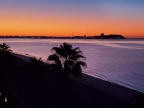 Harbor view just before sunrise.