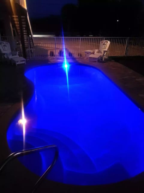Enjoy a nighttime swim.