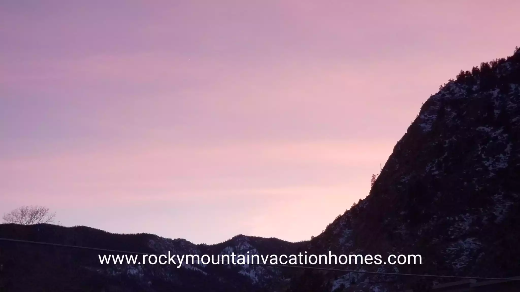 Sunset in winter from the yard.