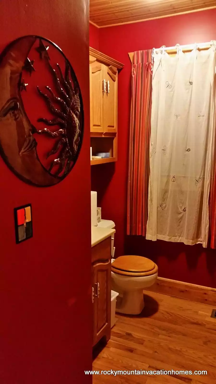 Half bath in the hallway