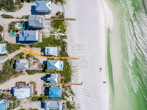 Beach access/boardwalk is steps away