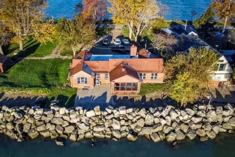 View of the cottage from above