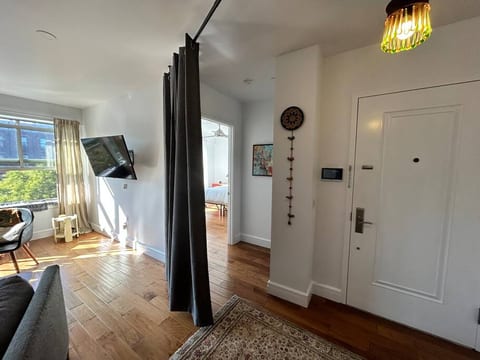 This shows where the bedroom is positioned in the apartment.