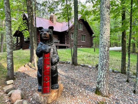 Wisco Bear, our maskot at all of our properties, visible from the driveway