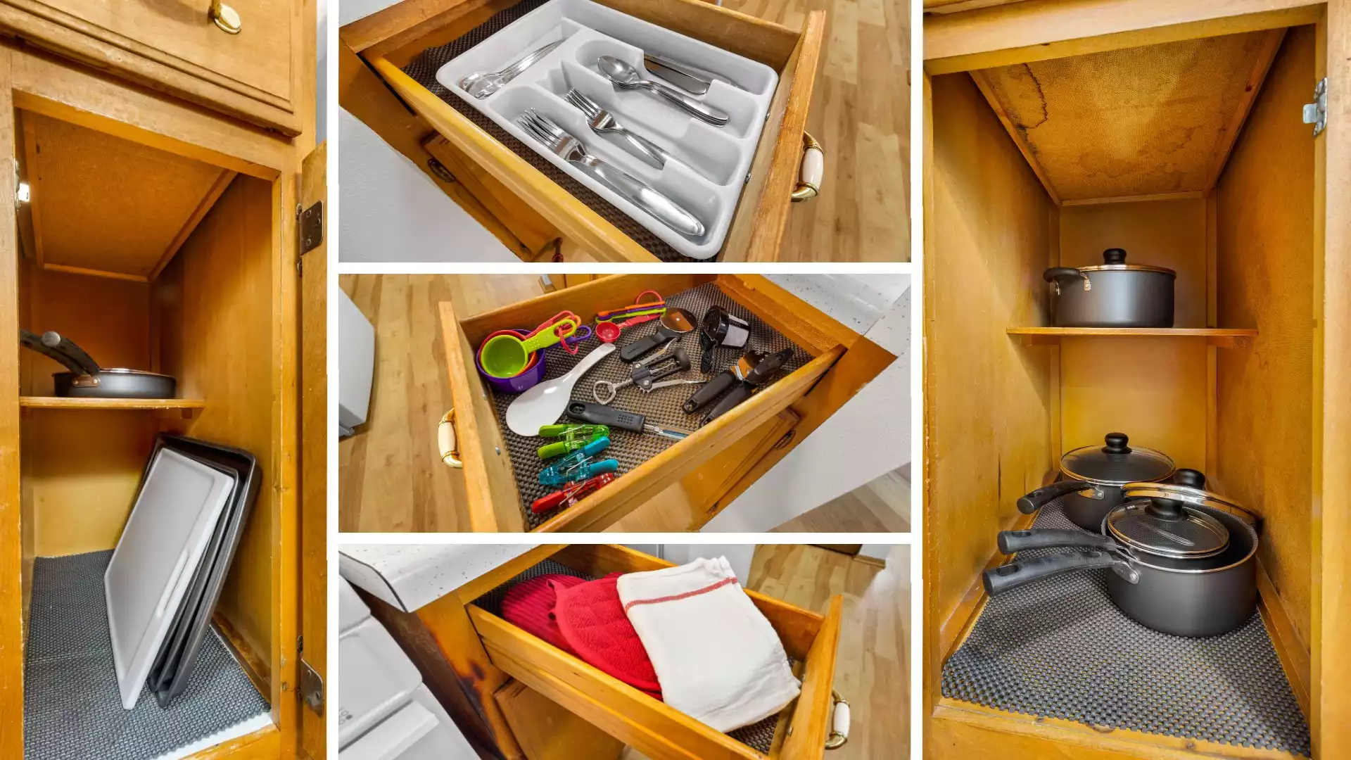 Plenty of utensils and cooking accoutrement to make cooking a breeze.