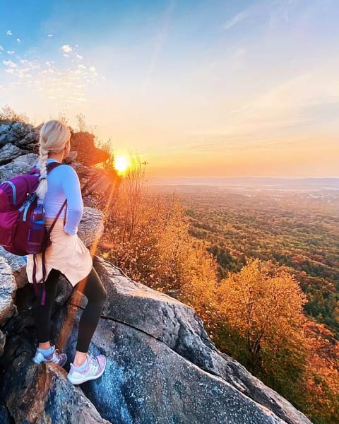 The best hiking trails are in the Poconos, in the Fall and Winter