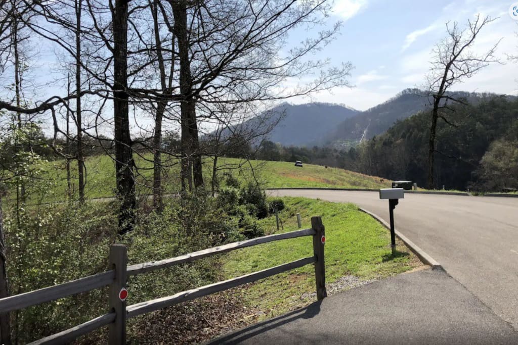 Mountain View at the Front of the Cabin