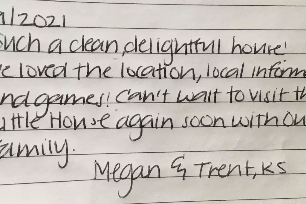 Here's what a guest wrote in our guest book. - The Little House Laramie - Laramie