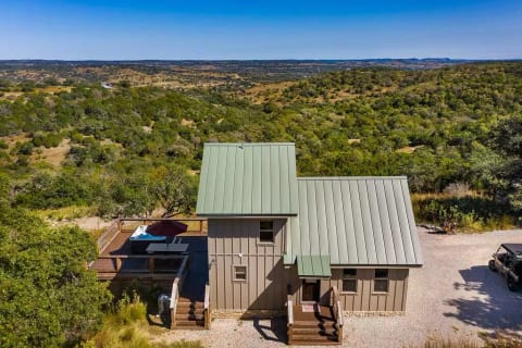 Another Aerial view from the back of the cabin over looking an amazing endless view.
